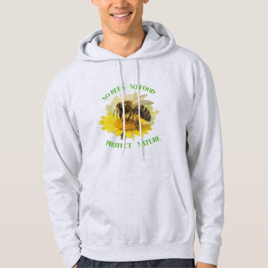 No Bees No Food – Protect Nature Hoodie (Voorkant)