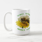 No Bees No Food – Protect Nature Tasse Koffiemok (Links)
