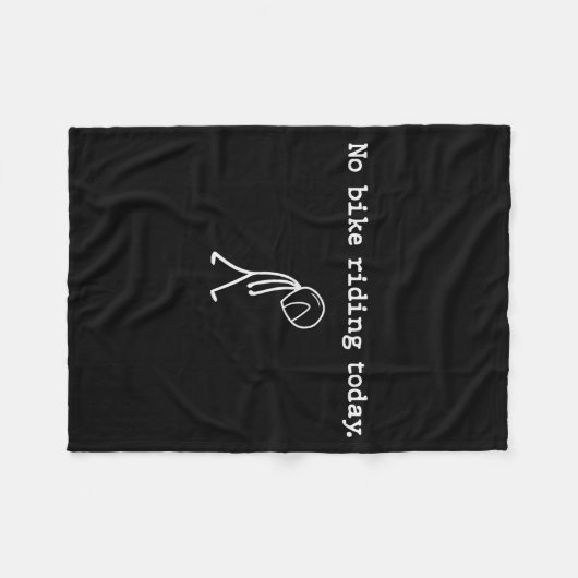 No Bike Riding Today Funny Stick Figure Motorcycle Fleece Deken (Voorkant (Horizontaal))