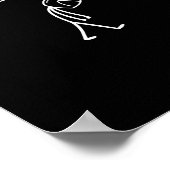 No Bike Riding Today Funny Stick Figure Motorcycle Poster (Hoek)