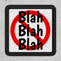 NO Blah Blah Blah-aanmeldgegevens rood, wit en zwa