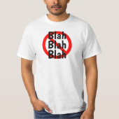 NO Blah Blah Blah-aanmeldgegevens rood, wit en zwa T-shirt (Voorkant)