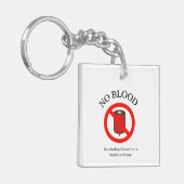 "No blood" keychains Sleutelhanger (Voorkant Links)