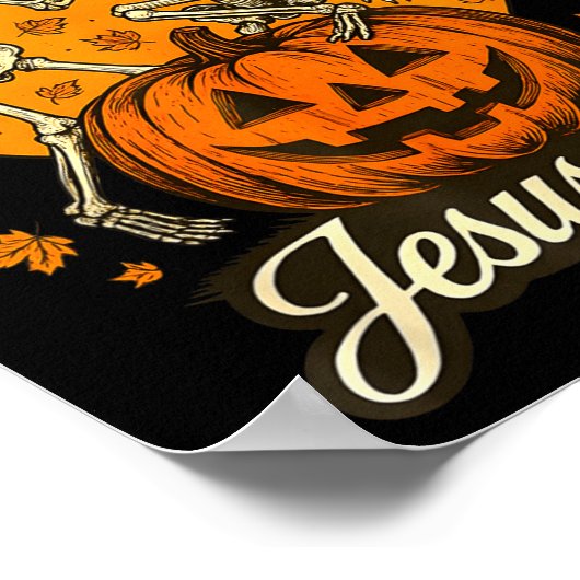 No Bones About It Jesus Saves Christian Halloween  Poster (Hoek)