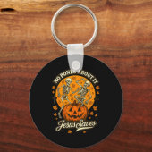 No Bones About It Jesus Saves Christian Halloween  Sleutelhanger (Voorkant)