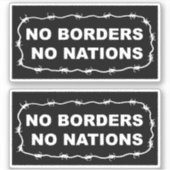 No Borders No Nations Stickerpakket Sticker (Voorkant)