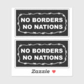 No Borders No Nations Stickerpakket Sticker (Vel)