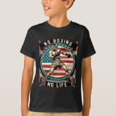 No Boxing No Life Amerikaans Man Boksen T-shirt (Voorkant)