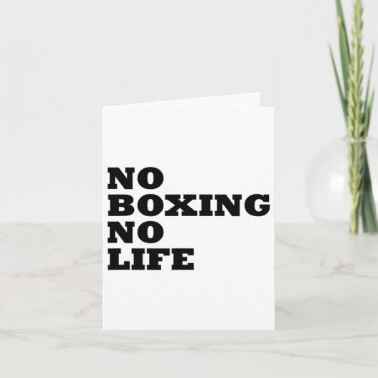 No Boxing No Life Shirt Kaart (Voorkant)