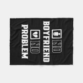 No Boyfriend No Problem Sarcasm Valentine Valentin Fleece Deken (Voorkant (Horizontaal))