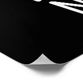 No Brain No Gain Grappige Brain Pun Dark BG Poster (Hoek)