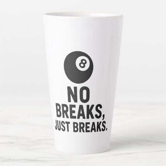 No Breaks Just Breaks Latte Mok (Voorkant)