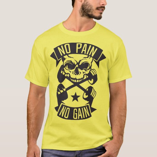 no bros gain citte haltere muscula t-shirt (Voorkant)