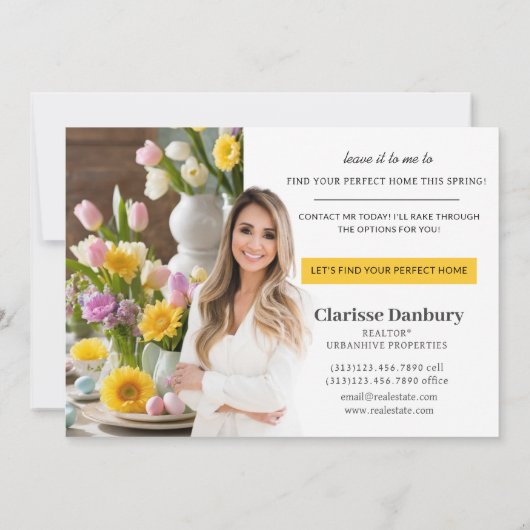 No Bunny Kent Vastgoedmakelaar Spring Briefkaart (Achterkant)