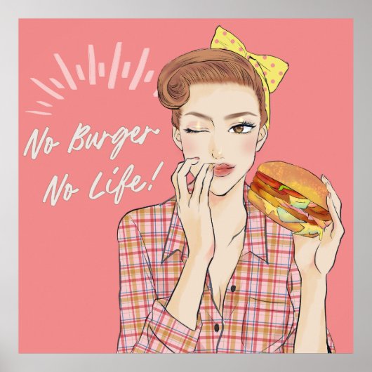 No Burger No Life Poster (Voorkant)