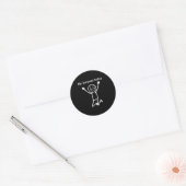 No Burpees Today, Funny Workout Stickman Gym Rest Ronde Sticker (Envelop)
