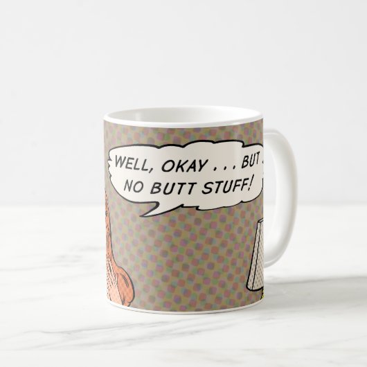 "No Butt Stuff" koffie-Mok Koffiemok (Voorkant rechts)