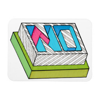 NO Button Funny Pop Art magnet Magneet