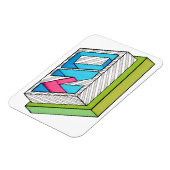 NO Button Funny Pop Art magnet Magneet (Linkerzijde)