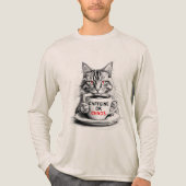 No Caffeine No Mercy Cat Coffee Lover Shirt (Voorkant volledig)