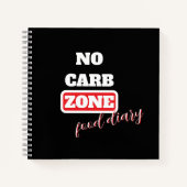 No Carb Zone (voedseldagboek) Notitieboek (Voorkant)