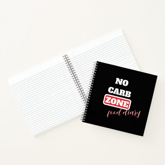 No Carb Zone (voedseldagboek) Notitieboek (Binnen)