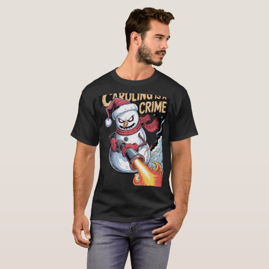 No Caroling Zone T-shirt (Voorkant volledig)