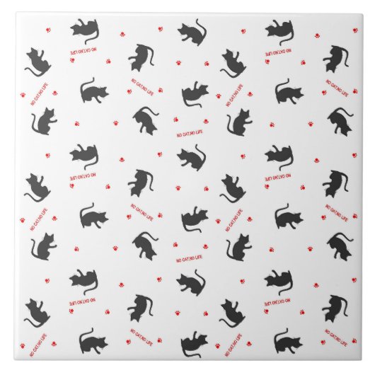 NO　CAT,　NO　LIFE　ホワイト　   TEGELTJE (Voorkant)
