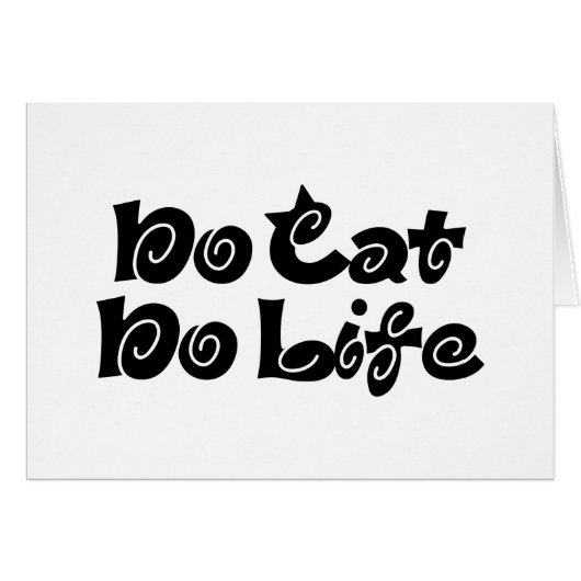 No Cat No Life Wenskaart (Voorkant Horizontaal)
