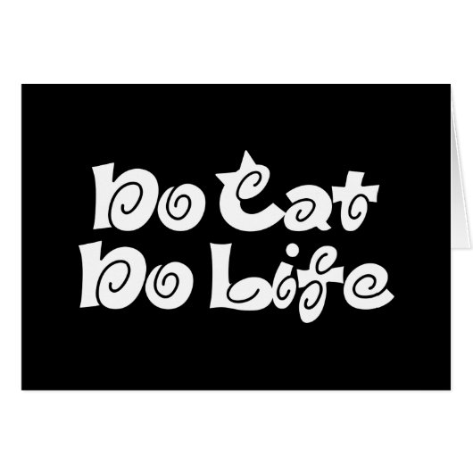 No Cat No Life Wenskaart (Voorkant Horizontaal)