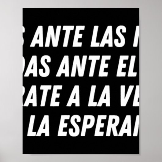 No Cedas Ante Las Mentiras (wit) Poster (Voorkant)