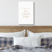 No Chaos Zone – Minimalist Calm Wall Art Canvas Afdruk (Insitu (Slaapkamer))