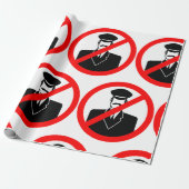 No Chauffeur Allowed Symbol Funny Warning Cadeaupapier (Uitgerold)
