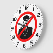 No Chauffeur Allowed Symbol Funny Warning Grote Klok (Hoek)