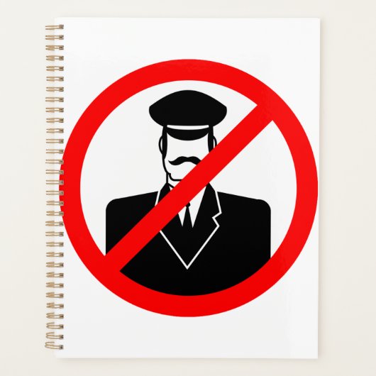 No Chauffeur Allowed Symbol Funny Warning Planner (Voorkant)