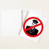 No Chauffeur Allowed Symbol Funny Warning Planner