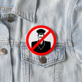 No Chauffeur Allowed Symbol Funny Warning Ronde Button 7,6 Cm