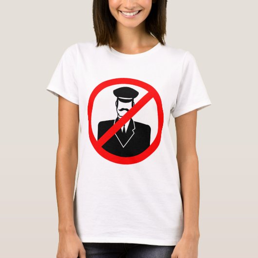 No Chauffeur Allowed Symbol Funny Warning T-shirt (Voorkant)