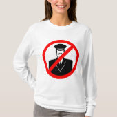 No Chauffeur Allowed Symbol Funny Warning T-shirt (Voorkant)