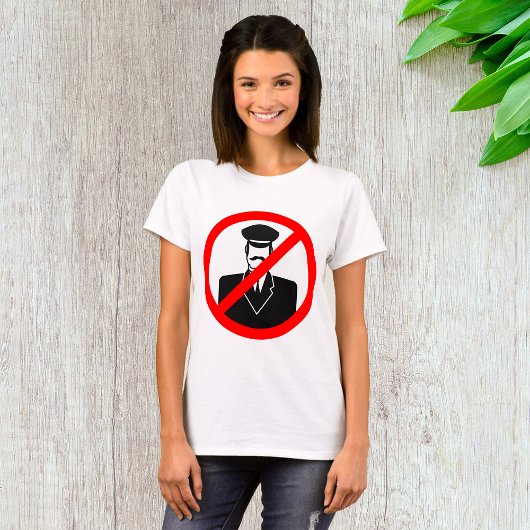 No Chauffeur Allowed Symbol Funny Warning T-shirt