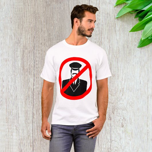 No Chauffeur Allowed Symbol Funny Warning T-shirt