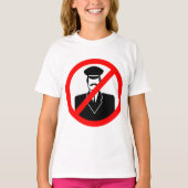 No Chauffeur Allowed Symbol Funny Warning T-shirt (Voorkant)