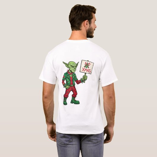 No Christmas – Rebel Alien Style T-shirt (Achterkant volledig)