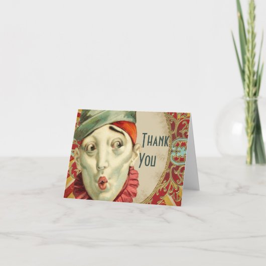 No Clowning Birthday Thank You Bedankkaart (Voorkant)