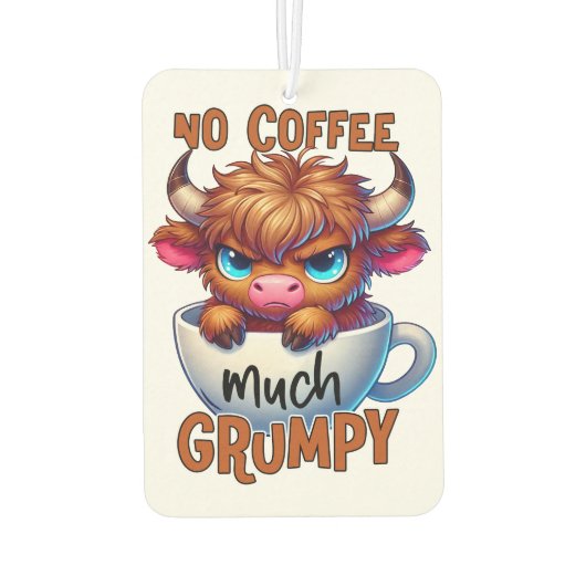 No Coffee Much Grumpy Luchtverfrisser (Achterkant)