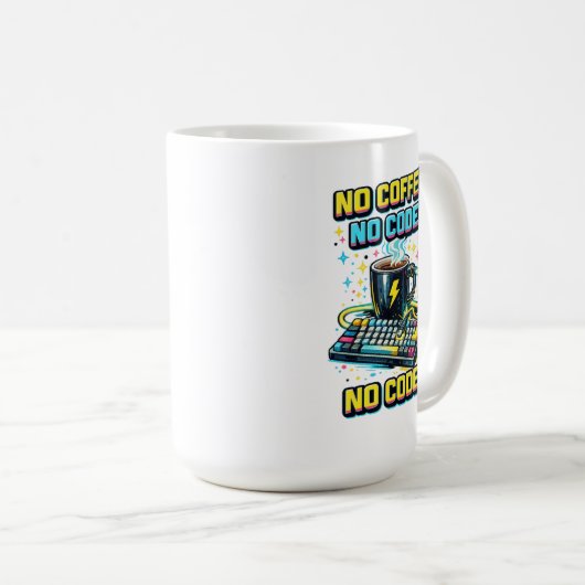 No Coffee No Code Koffiemok (Voorkant rechts)