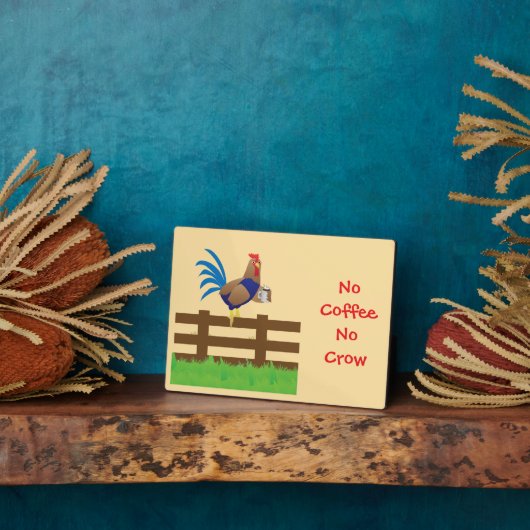 No Coffee No Crow Rooster Fotoplaat (Zijkant)