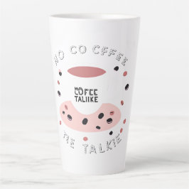 No Coffee No Talkie – Grappig Koffie Quote Ontwerp Latte Mok