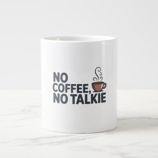 No Coffee No Talkie Mok – Funny Coffee Quote Gift (Voorkant)