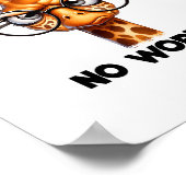 No coffee no workee grappig gezegde No coffee Poster (Hoek)